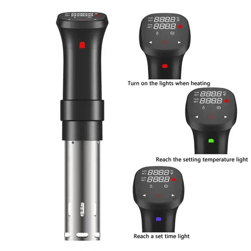 Sous Vide Precision Cooker - Low Temperature Slow Cooker, 1100W Accurate Temperature Control, Includes Recipe for Perfect Steak - Main Image
