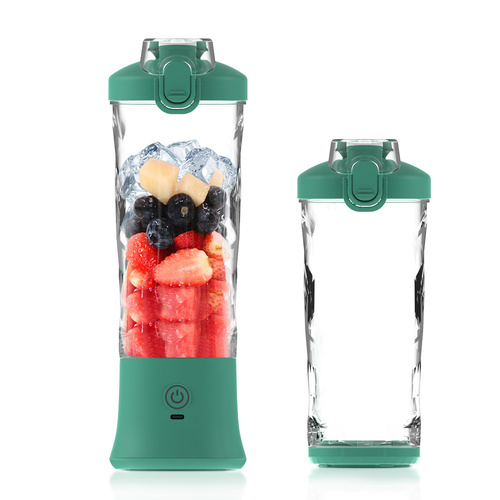Green 600ml Large Capacity Juicer Cup - Rechargeable Portable Multifunctional Ice Crushing & Fruit Blender - Main Image