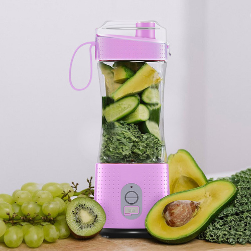 Purple Portable Mini Juicer - Rechargeable Electric Fruit Juicer Cup, Compact & Convenient - Main Image