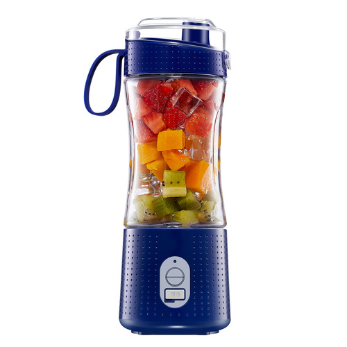 Dark Blue Portable Mini Juicer - Rechargeable Electric Fruit Juicer Cup, Compact & Convenient - Main Image