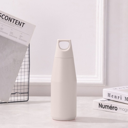 White 316 Stainless Steel 580ml Insulated Bottle - American Tapered Design, Outdoor Sports, Large Capacity Cola Water Flask - Main Image