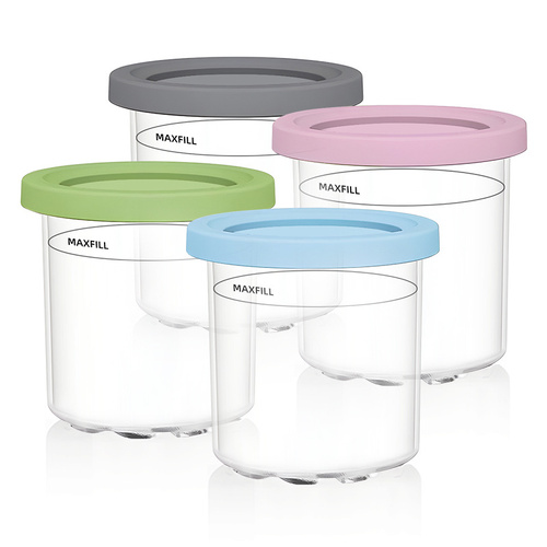 Four-color Set Durable Food Storage Containers – Multi-Color BPA-Free Airtight Containers - Main Image