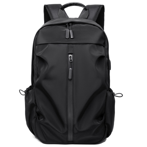 Black Business Casual Laptop Backpack with USB Charging Port - Travel, Work, and Student Use - Main Image