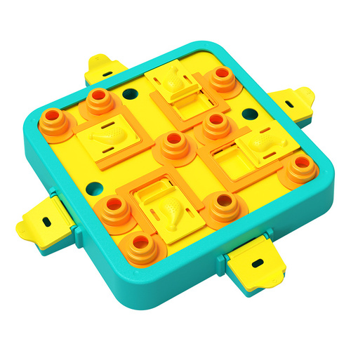 Blue Interactive Slow Feeder Puzzle Toy for Dogs - Durable Pet Food Dispenser Bowl - Main Image