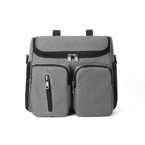Grey Universal Stroller Organizer Bag - Multi-Pocket Hanging Storage Bag for Baby Essentials - Main Image