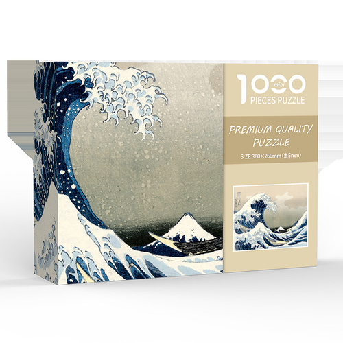 Kanagawa Uburi DIY 1000-Piece Paper Puzzle - Creative Educational Toy for Family Fun - Main Image
