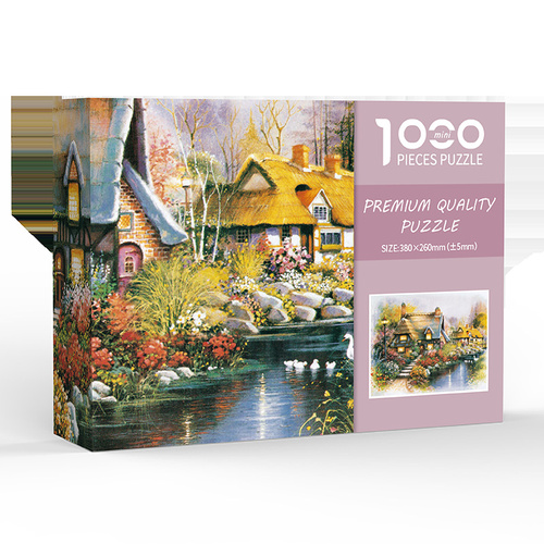 Warm Country Time DIY 1000-Piece Paper Puzzle - Creative Educational Toy for Family Fun - Main Image