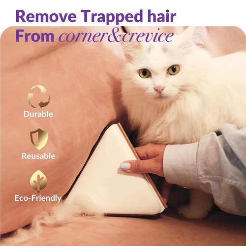 Eco-Friendly Triangle Hair Remover Tool for Pet Hair and Dust – Durable and Reusable - Main Image