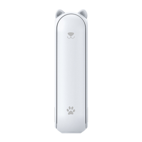 White Portable Foldable Mini Fan with USB Power Bank - Main Image