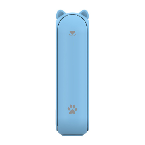 Blue Portable Foldable Mini Fan with USB Power Bank - Main Image