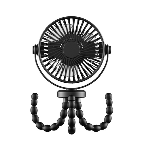 Black Mini Portable Baby Stroller Fan with Flexible Tripod - Main Image