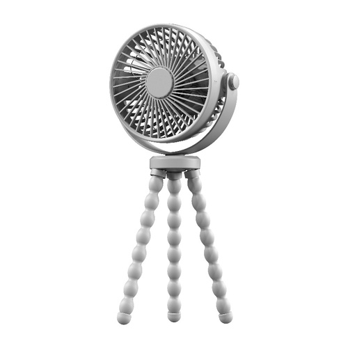 Grey Mini Portable Baby Stroller Fan with Flexible Tripod - Main Image