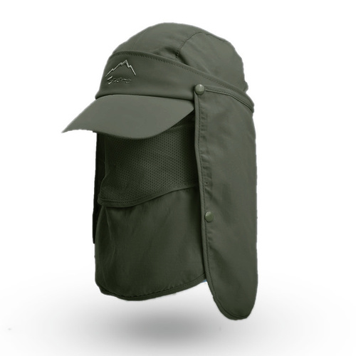 Green UV Protection 4-in-1 Outdoor Sun Hat with Removable Flaps - Main Image