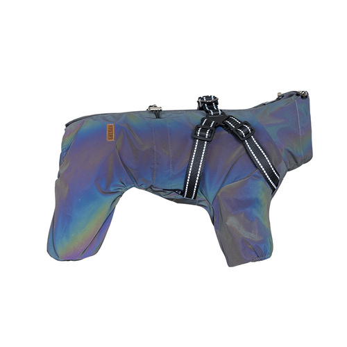 S Laser Adjustable Waterproof Reflective Dog Raincoat with Harness Design - Main Image