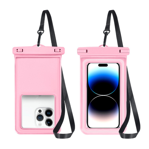 Pink Floating Waterproof Phone Pouch - Secure and Durable - Main Image