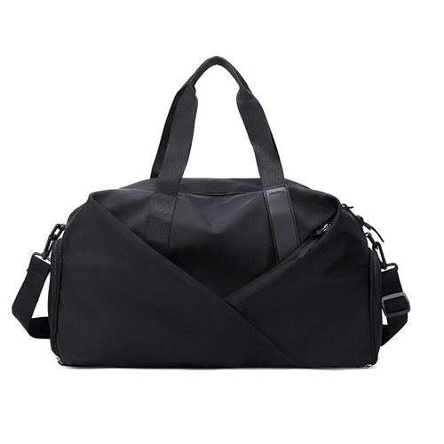 Black Stylish Gym Travel Bag with Shoe Compartment, Lightweight and Durable Design - Main Image