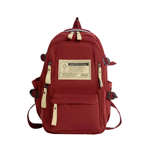 Red Stylish and Simple Backpack for High School and College Students – Trendy Women’s Casual Backpack for Travel and Daily Use - Main Image