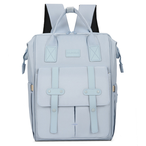 Light Blue Fashionable Multi-Function Mommy Bag - Large Capacity Diaper Tote and Backpack for Moms, Ideal for Travel and Everyday Use - Main Image