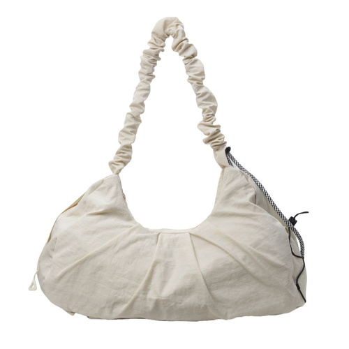 White Fashionable Lightweight Shoulder Bag - Compact Fitness Yoga Sports Bag for Women, Casual Training Bag - Main Image