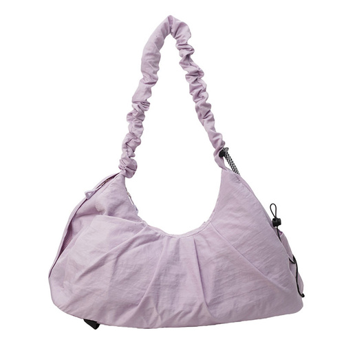 Purple Fashionable Lightweight Shoulder Bag - Compact Fitness Yoga Sports Bag for Women, Casual Training Bag - Main Image
