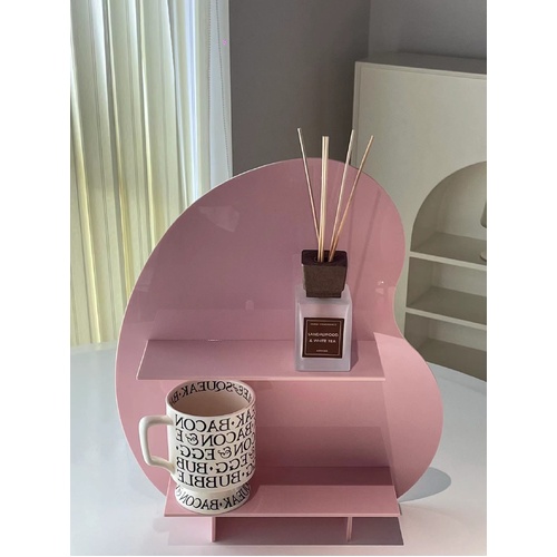 40*36*10cm Pink Acrylic Desktop Storage Organizer - Christmas Aromatherapy Display Shelf for Cosmetics, Candles, and Decorative Items - Main Image