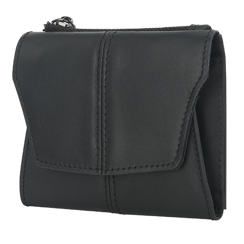 Black Genuine Leather Women’s Wallet – Multifunctional Coin & Card Holder, Fashionable Card Box in Top-Grade Cowhide - Main Image