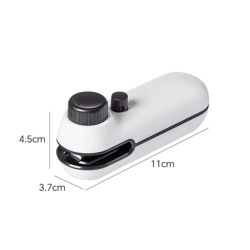 White Portable Mini Food Vacuum Sealer - Convenient Household Snack Bag Sealing Machine - Main Image