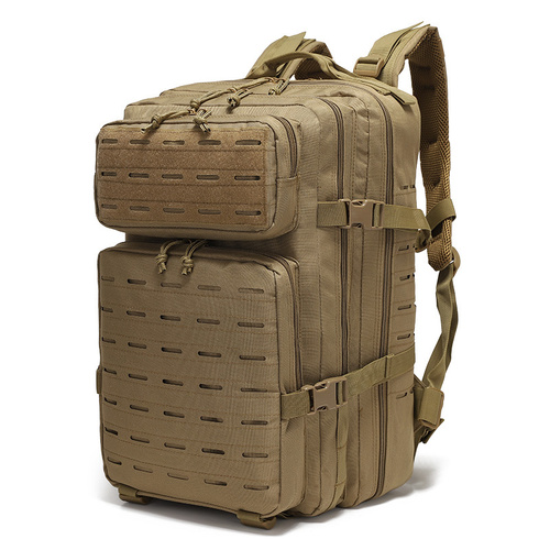 Khaki Outdoor sports backpack Large capacity travel commuter backpack Water-proof multifunctional backpack - Main Image