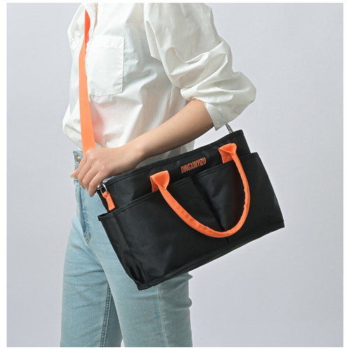 Black Multi-Function Diaper Bag with Insulated Lining, Large Capacity Mommy Bag, Shoulder & Crossbody Baby Bag - Main Image