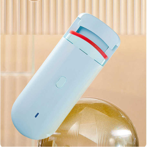 Light Blue Electric Heated Eyelash Curler, Portable Rechargeable Lash Curler, Long-Lasting Eyelash Curling Tool - Main Image