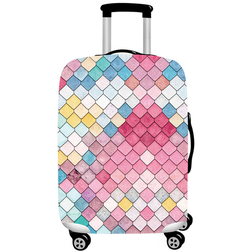 S 18-20 Inch Elastic Luggage Cover with Zipper, Travel Suitcase Protector, Scratch Resistant Luggage Cover - Main Image