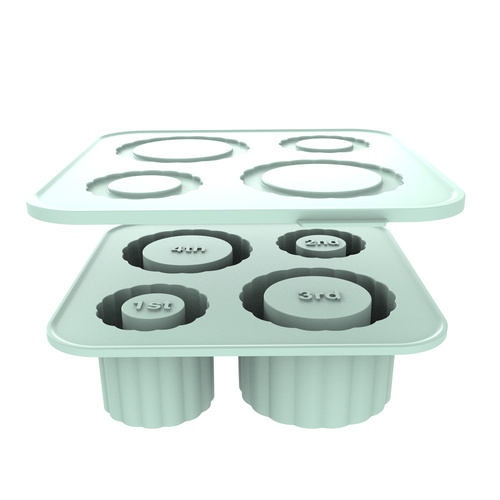 2 Pcs Green Silicone Ice Cube Tray with Lid – Easy Release, Food-Grade Platinum Silicone Ice Mold, 30oz/40oz Compatible, Durable and Reusable - Main Image