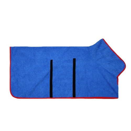 S Blue Pet Dog Quick-Dry Bathrobe - Absorbent Towel Robe for Medium and Large Dogs - Main Image