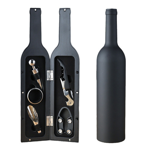 Black Closure Creative Wine Accessories Set – 5-Piece High-Grade Wine Tool Gift Set - Main Image