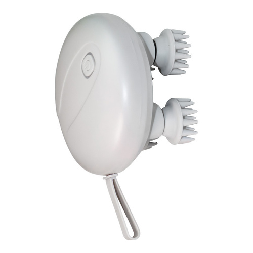 White Mini Electric Head Massager - Portable 3D Massage Device, Waterproof, Multifunctional Relaxation & Pet Care, Rechargeable, 6 Techniques & 3 Mode - Main Image