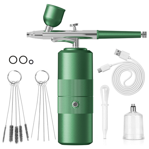 Green Portable Oxygen Infusion Nano Spray Facial Beauty Instrument - High Pressure Needle-Free Skin Care Mist Sprayer - Main Image