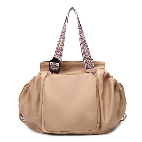 Khaki Convertible Multifunctional Baby Cradle Travel Bag - Women's Backpack, Shoulder Bag, Mummy Bag with Expandable Storage - Main Image