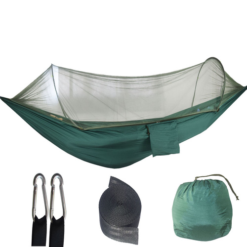 Turquoise Automatic Pop-Up Mosquito Net Hammock - 200kg Load Capacity, Lightweight Outdoor Camping Gear with Quick Setup and Durable Design - Main Image