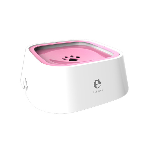 Pink Anti-Spill Floating Pet Water Bowl for Dogs and Cats - 1L Capacity, Splash-Proof and Anti-Wet Mouth Design - Main Image