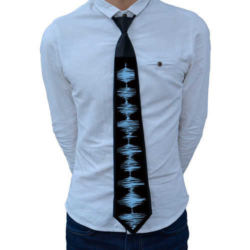 Style 06 LED Sound-Activated Glowing Tie - Party Performance Accessory with Adjustable Light Patterns(Batteries not included, self-provided) - Main Image