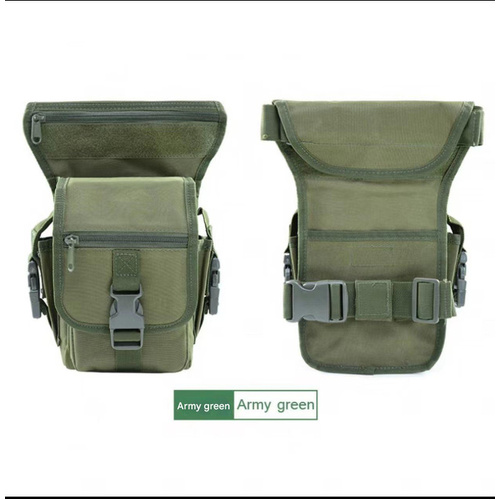 Green Tactical Outdoor Leg Bag - 900D Durable Multi-Layer Waist Pack for Cycling, Fishing, and Security - Main Image
