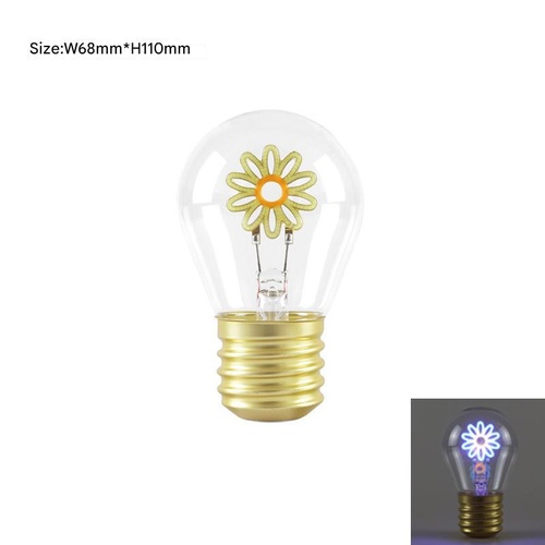 Daisy Shape Portable USB Rechargeable LED Bulb - Night Light & Festive Decor - Main Image
