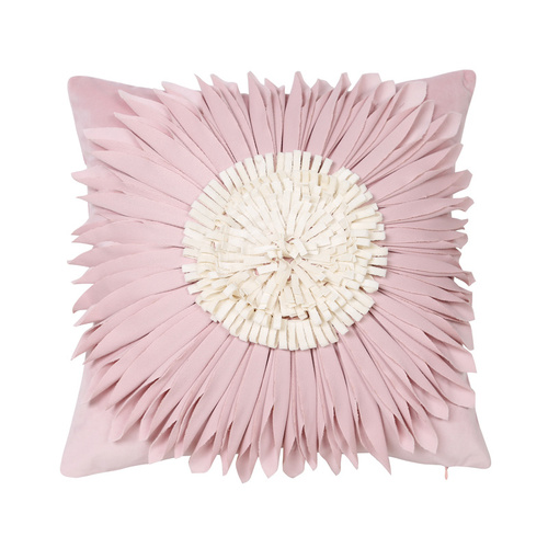 Style 1 Pink 3D Floral Cushion Covers - Modern Luxury Decorative Throw Pillow Covers for Living Room(Without Pillow Insert) - Main Image