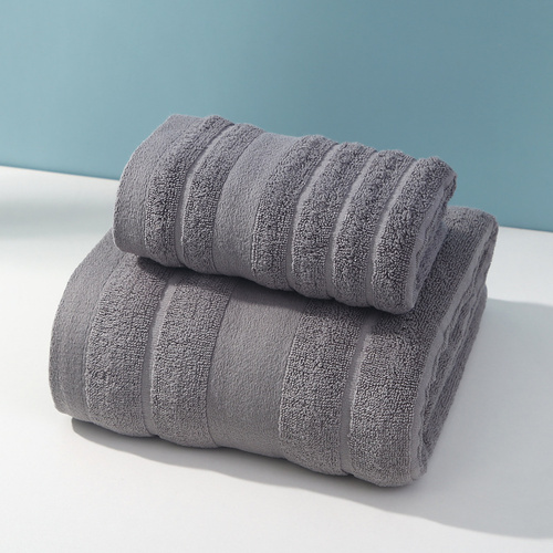 Dark gray Premium Soft Cotton Towels Set Absorbent, Quick-Dry, Comfortable and Durable, Available in Multiple Colors - Main Image