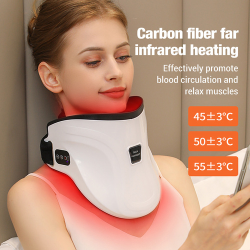 Electric Heated Neck Massager with Carbon Fiber Infrared Therapy & Customizable Temperatures - Main Image