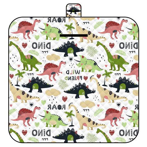 Thickened Waterproof Picnic Blanket - Portable Outdoor Beach Mat for Camping and Hiking 150*200cm(Dinosaur) - Main Image