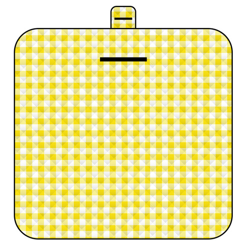 Thickened Waterproof Picnic Blanket - Portable Outdoor Beach Mat for Camping and Hiking 150*200cm(Yellow plaid) - Main Image
