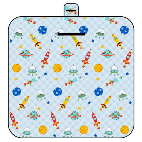 Thickened Waterproof Picnic Blanket - Portable Outdoor Beach Mat for Camping and Hiking 150*200cm(Rocket) - Main Image