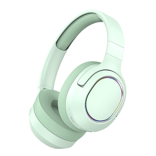 Green P2963 Wireless Bluetooth Headphones with LED Light, Hi-Fi Sound, and Sport Design - Main Image
