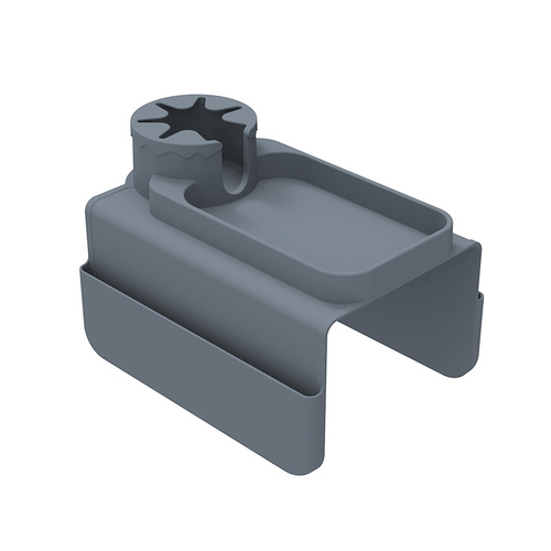 Gray Multi-Functional Silicone Couch Cup Holder with Storage Organizer | Durable and Creative Armrest Tray - Main Image